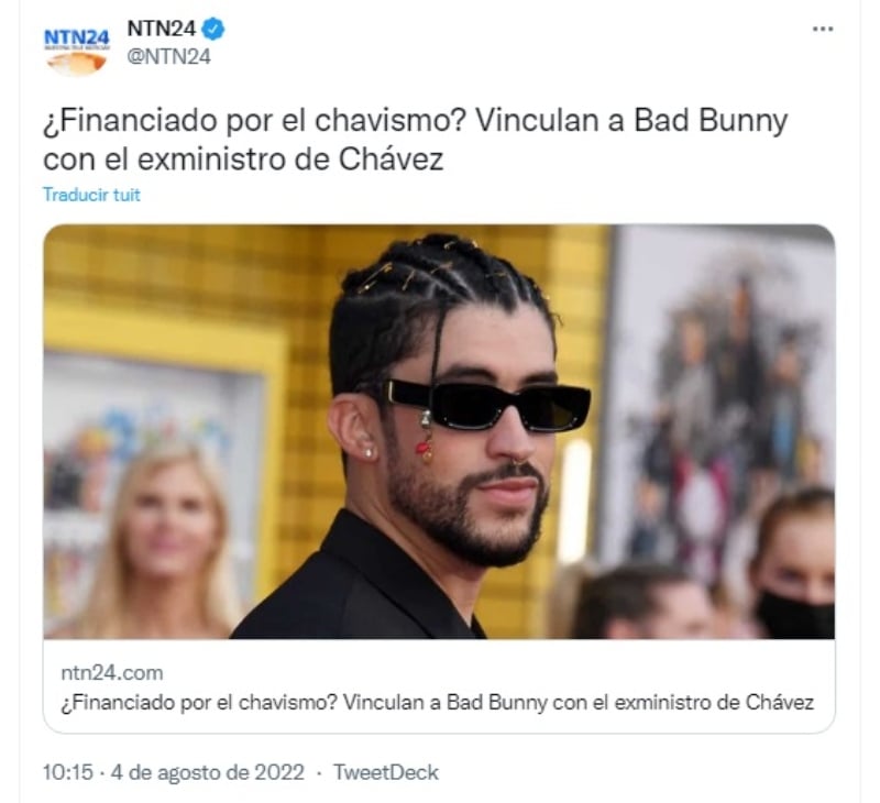 Bad Bunny associated with Chavismo?