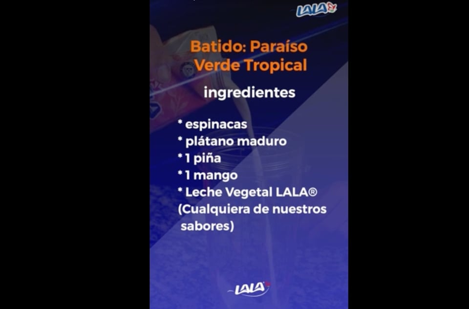 ingredientes, paraíso verde tropical, plátano, piña, espinacas