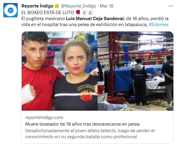 Muere boxeador mexicano