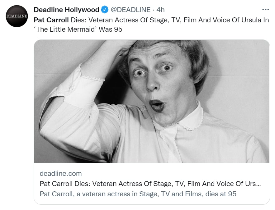 Pat Carroll dies