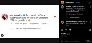 Michelle Carvalho amenaza a Piqué con publicar videos donde le es infiel a Shakira