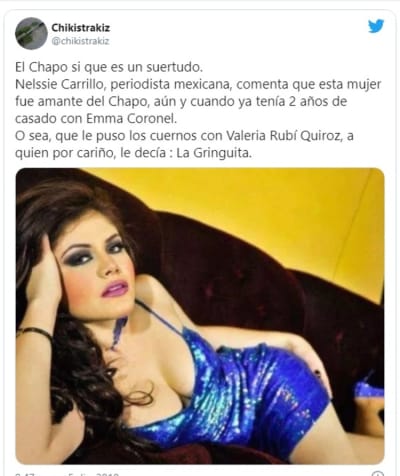 Chapo Guzmán secret girlfriend La Gringuita 3