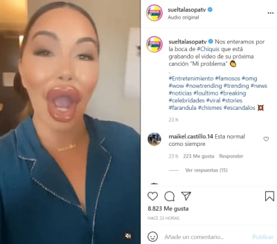 Chiquis wanted to 'be funny' with her exaggerated and disfigured mouth and they tell her that she actually has it 