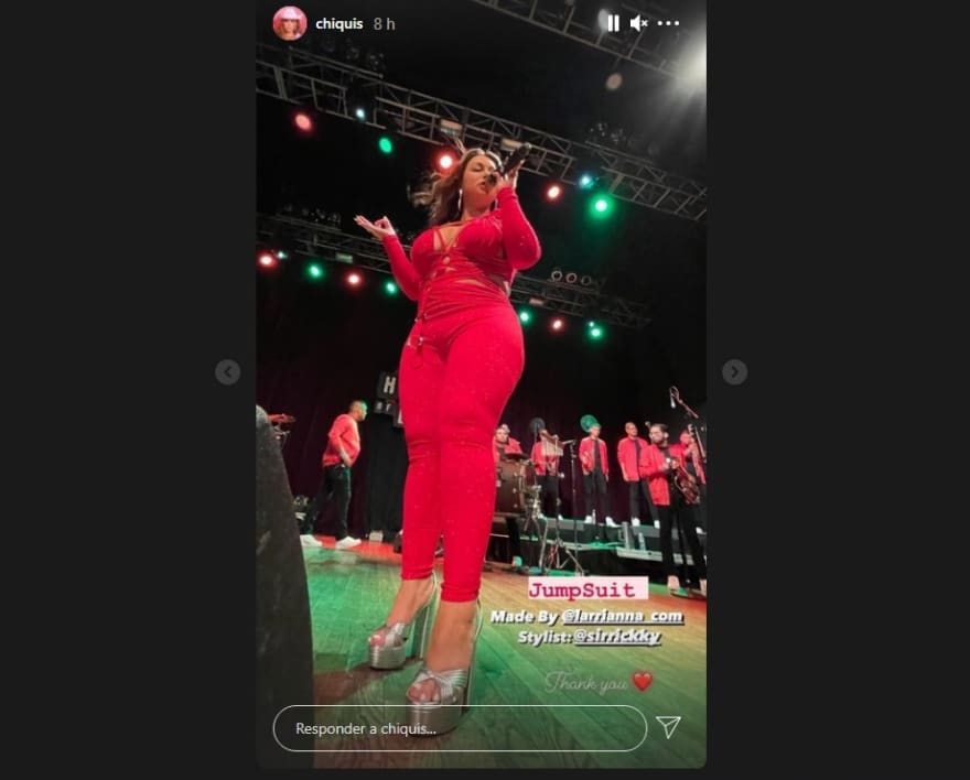 Jenni Rivera's daughter appears dancing in a red jumpsuit