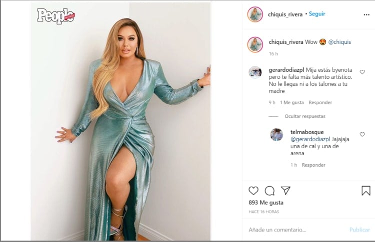 Chiquis Rivera metallic dress
