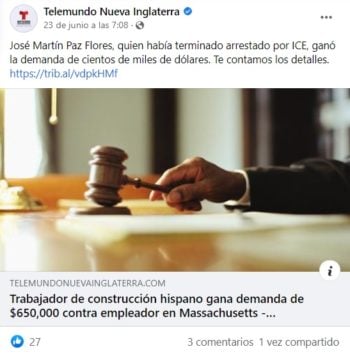 Empresa EEUU pagará $650,000 inmigrante latino
