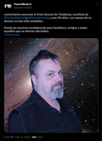 Tim había sufrido una mala situación antes de morir