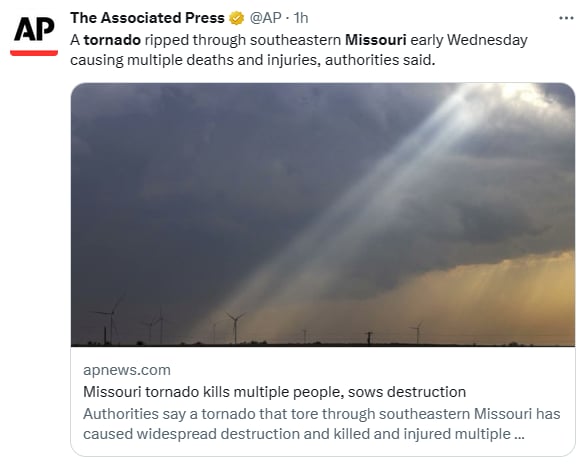 Tornado Missouri muertos