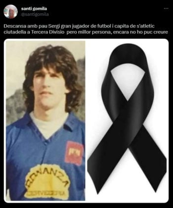 Le dedicó gran parte de su vida al Atletic Ciutadella