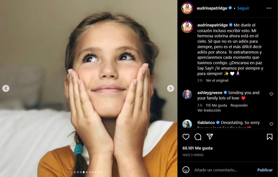Seguidores de Audrina le mandan fuerzas en su duro momento