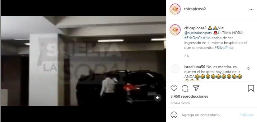 Eric del Castillo was hospitalized in the same place where Silvia Pinal is