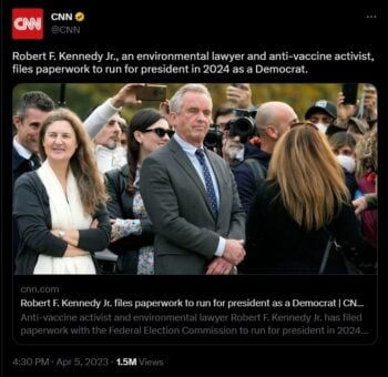 Robert Kennedy, sobrino de John F. Kennedy, se postula para elecciones de 2024