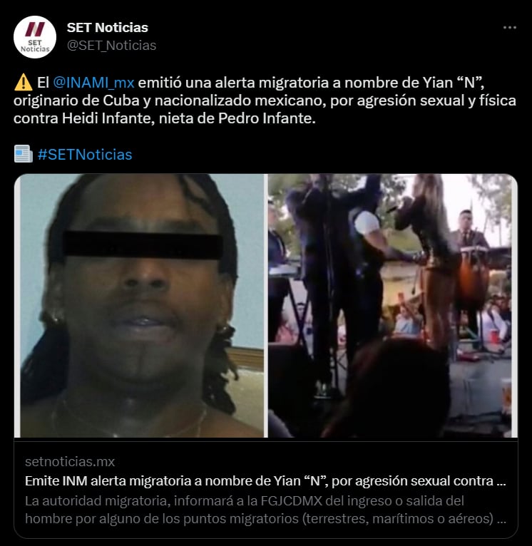 Heidy Infante's attacker is of Cuban origin
