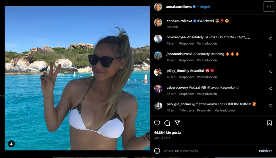 The professional stage in the sport of Anna Kournikova