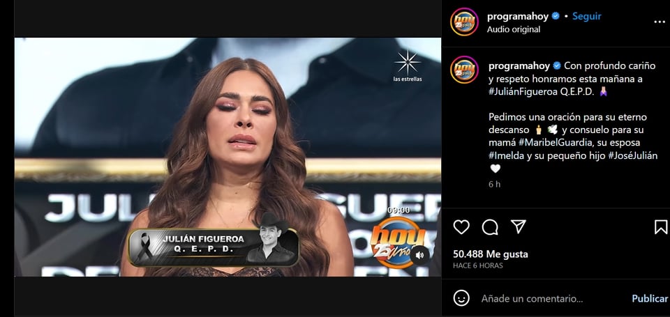 Galilea Montijo cries and gives her words after the death of Julián