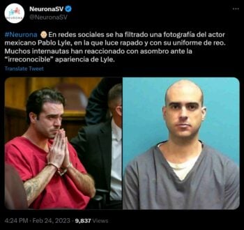 Esposa de Pablo Lyle revela porqué apareció rapado en la cárcel