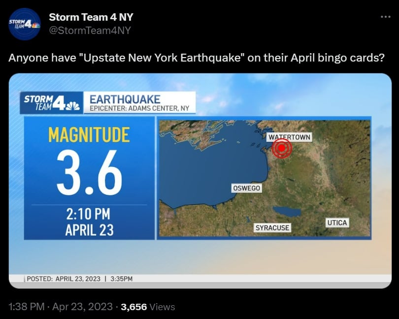 Sismo de magnitud 3.6 sorprende a Nueva York