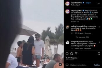 Piqué le niega foto a un niño mientras está de vacaciones con Clara Chía