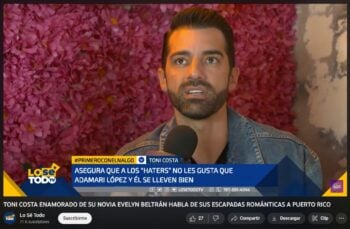 In love with Adamari? Toni Costa assures that there are people who do not understand that they get along
