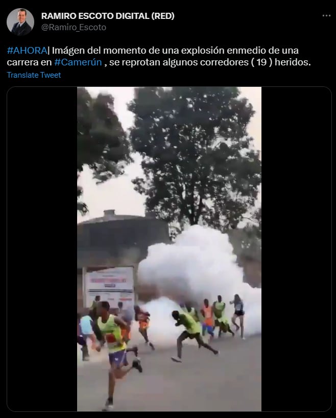 La explosión en la carrera se le atribuye al grupo separatista