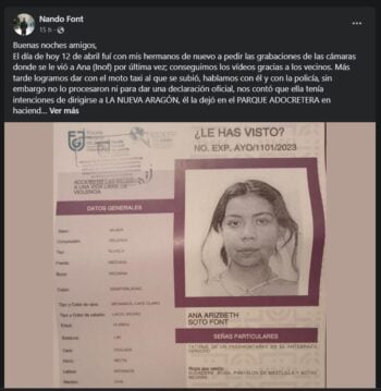 Hermano de la víctima se pronuncia en redes