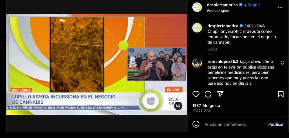 Lupillo Rivera ventures into the cannabis industry