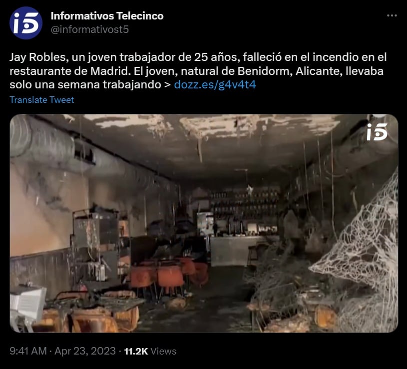 The Spanish singer-songwriter who died had been working very little in the restaurant
