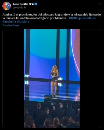 Shakira le tira una indirecta a Piqué en su discurso
