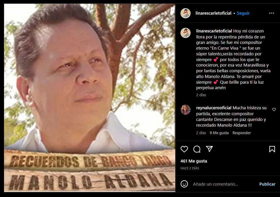 Scarlett Linares se despide de Manolo