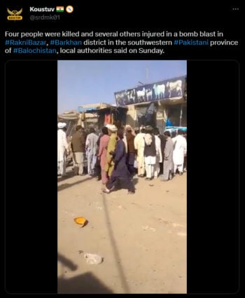 La bomba que explotó en el mercado de Pakistán fue por control remoto