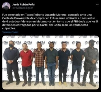 Hombre de Texas culpable por participar en secuestro de estadounidenses