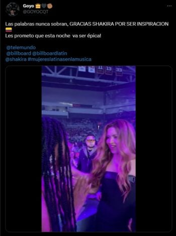 Shakira retrata su relación en el discurso