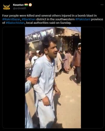Bomba explotó en un mercado de Pakistán deja cinco muertos y 16 heridos