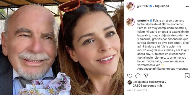 After the death of her father, Grettell Valdez is in mourning again Guillermo Smythe friend Pilina