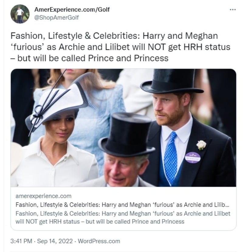 " Archie and Lilibet cannot take the title of Her Royal Highness"