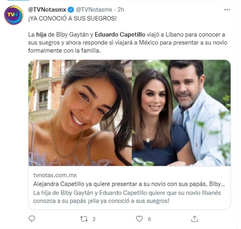 Hija de Eduardo Capetillo planea presentar a su novio