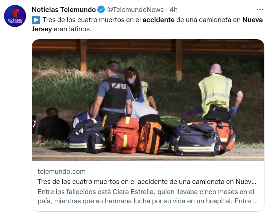 Mueren hispanos accidente