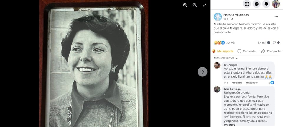 Horacio Villalobos mom, messages of support, condolences, condolences, MundoNOW