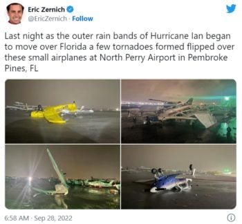 Cancelan vuelos EEUU huracán Ian aeronaves