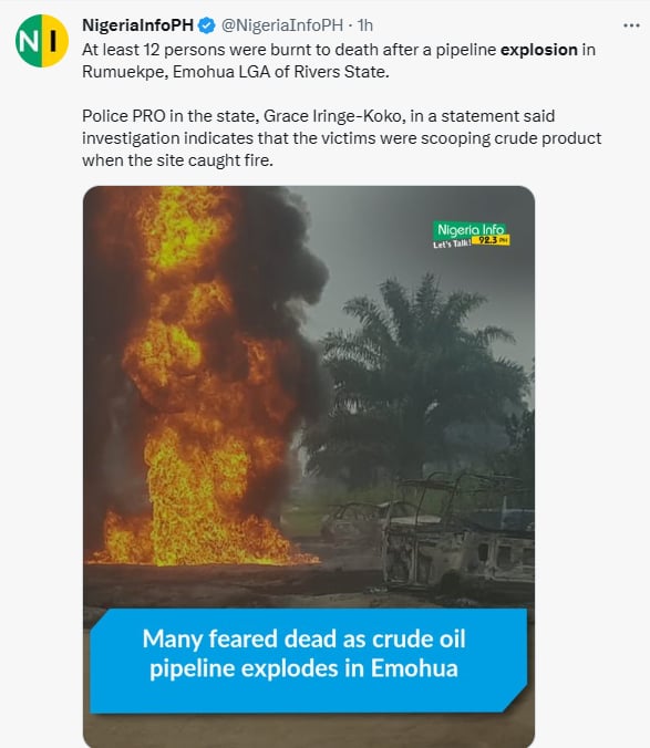 Explosión refinería Nigeria