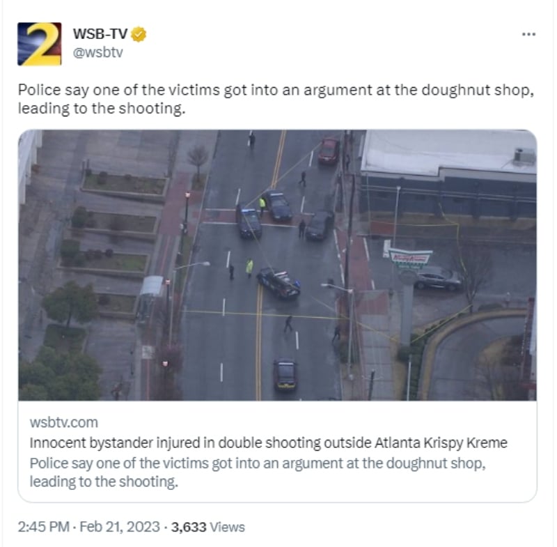 Tiroteo Krispy Kreme Atlanta: Reportan dos heridos
