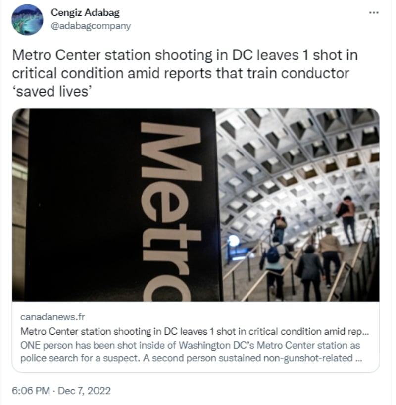 Shooting at Metro Center station