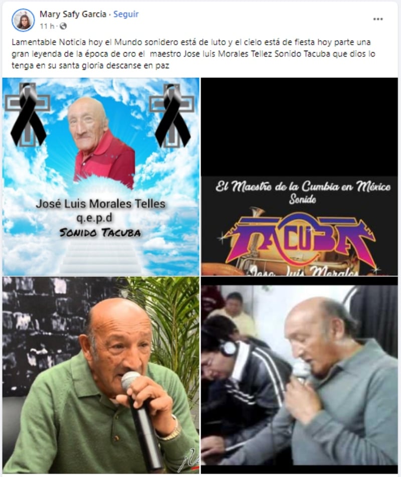 Envían sus condolencias en redes sociales