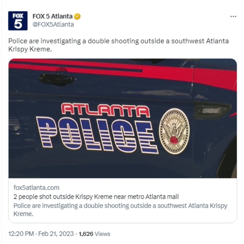 Tiroteo en Krispy Kreme de Atlanta