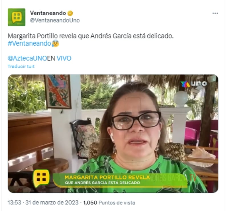 Andrés García delicado salud: Su esposa rompe el silencio