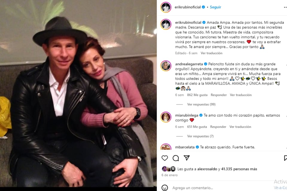 Erik Rubín muerte abuela, Ofelia Tagle, luto, celebridades, MundoNOW