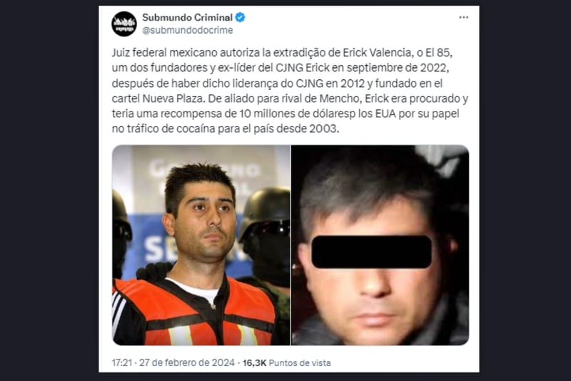 Capo, Erick Valencia Salazar, El 85, CJNG, MundoNOW