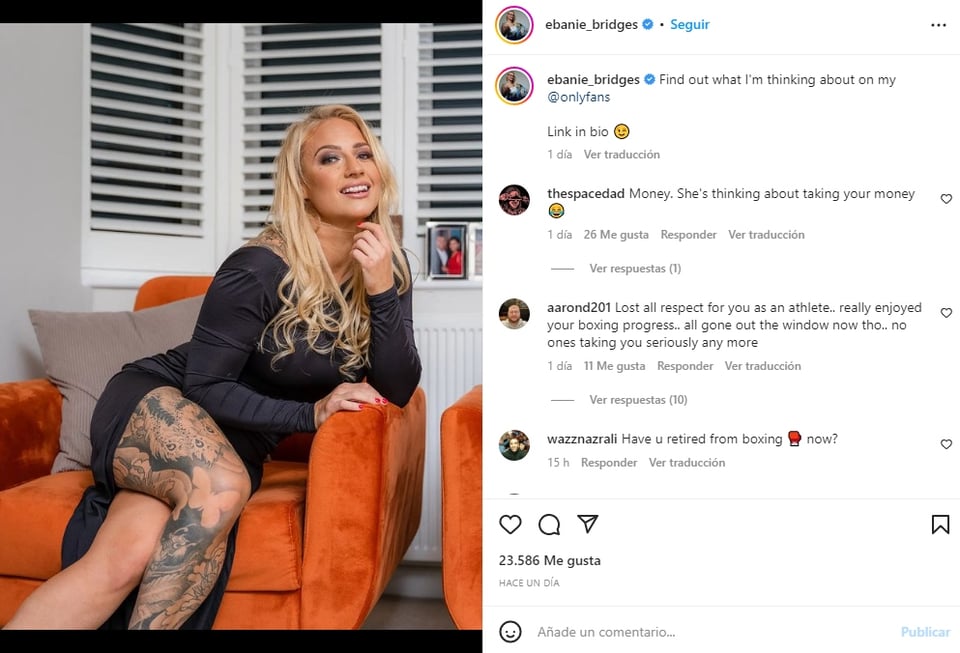 Deportistas con OnlyFans Ebanie Bridges