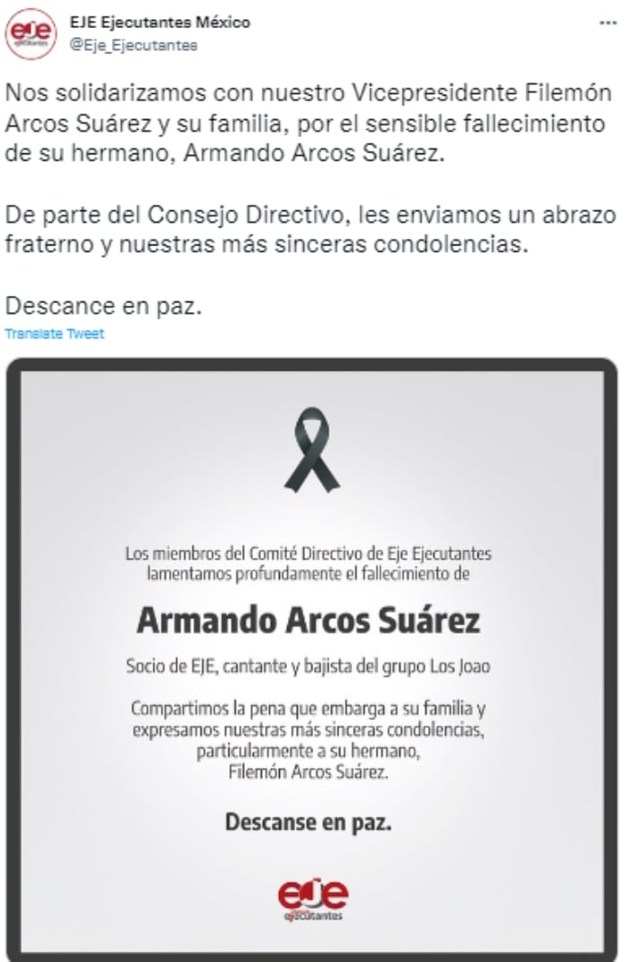 Armando Arcos Suarez dies