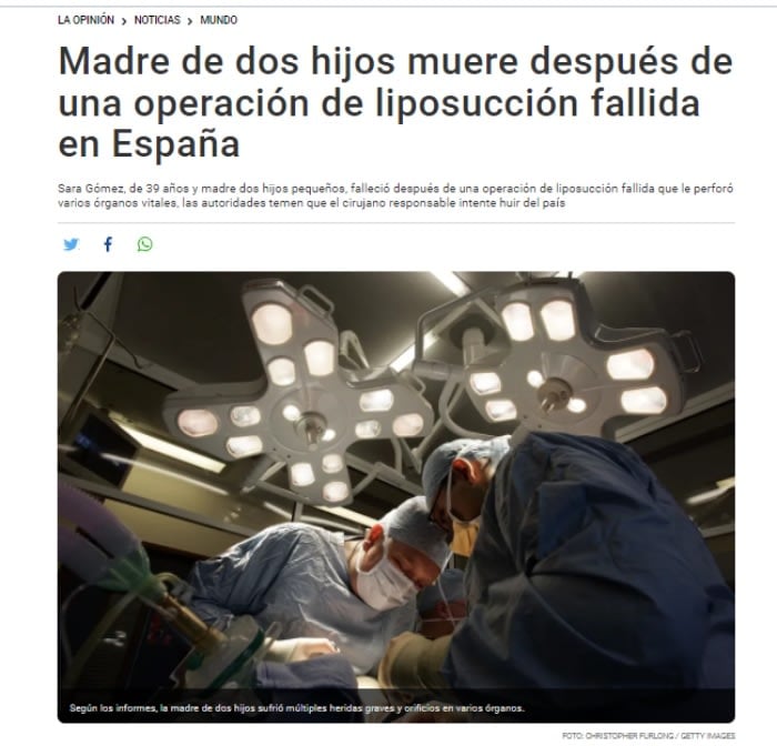 Hispanic mom dies